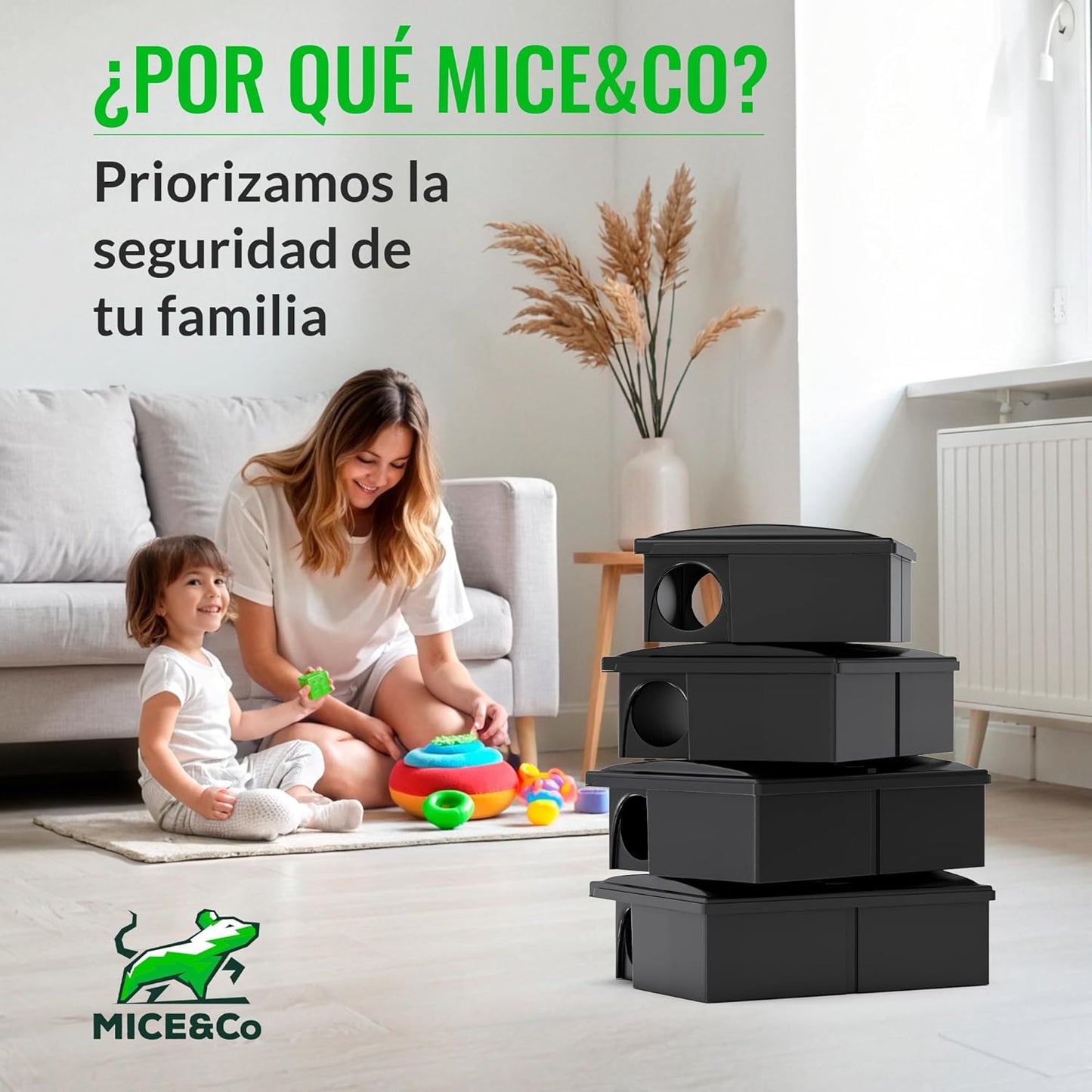 Portacebos para Ratones con Llave - Pack 4 Unidades
