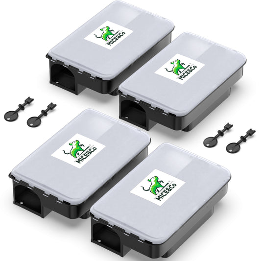 Portacebos para Ratas con Tapa Transparente - Pack 4 Unidades - Mice&Co