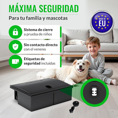 Portacebos para Ratones con Llave - Pack 4 Unidades