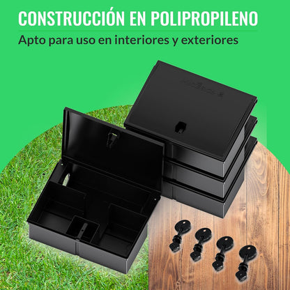 Portacebos para Ratones con Llave - Pack 4 Unidades