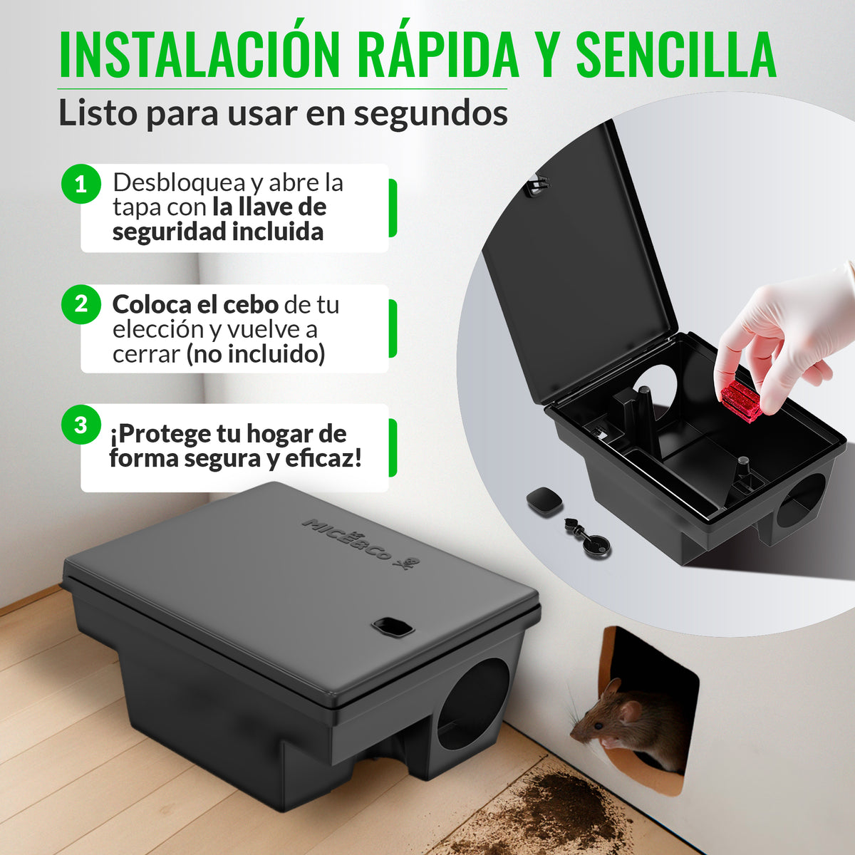 Portacebos para Ratas Grande Profesional - Pack 2 Unidades - Mice&Co